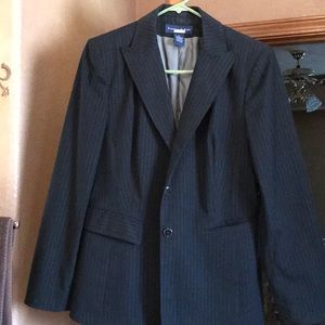 Black pin stripped blazer, Size 8